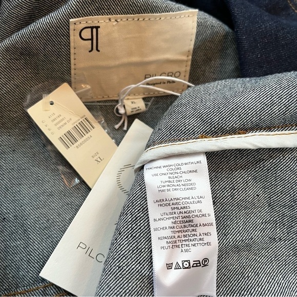 Anthropologie Pilcro NWT dark wash denim trench coat *shop@iamwarrior - Picture 13 of 14